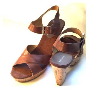 Nine West “Gleamy” Wedge Sandals